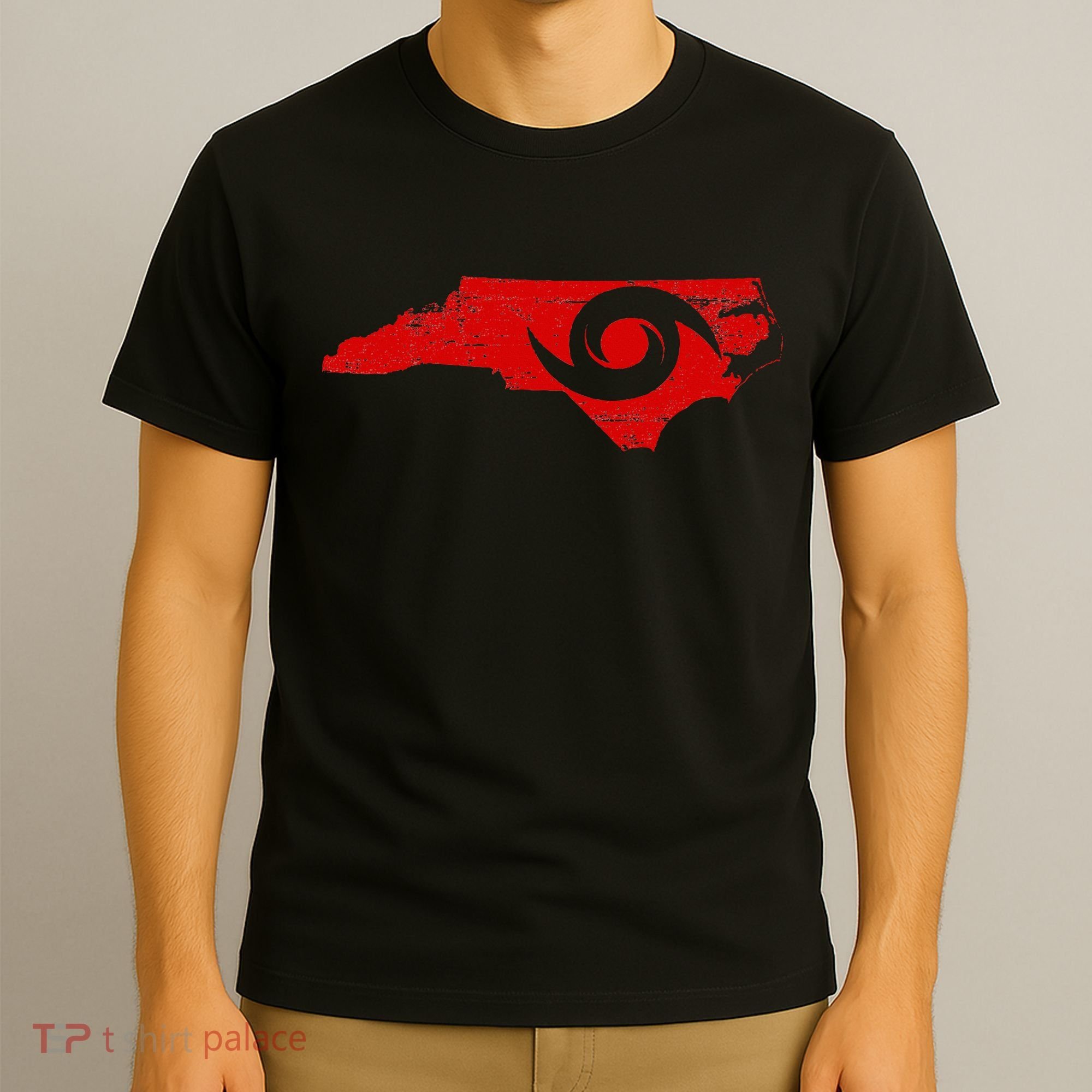 Red North Carolina Eye Of The Hurricane T-Shirt