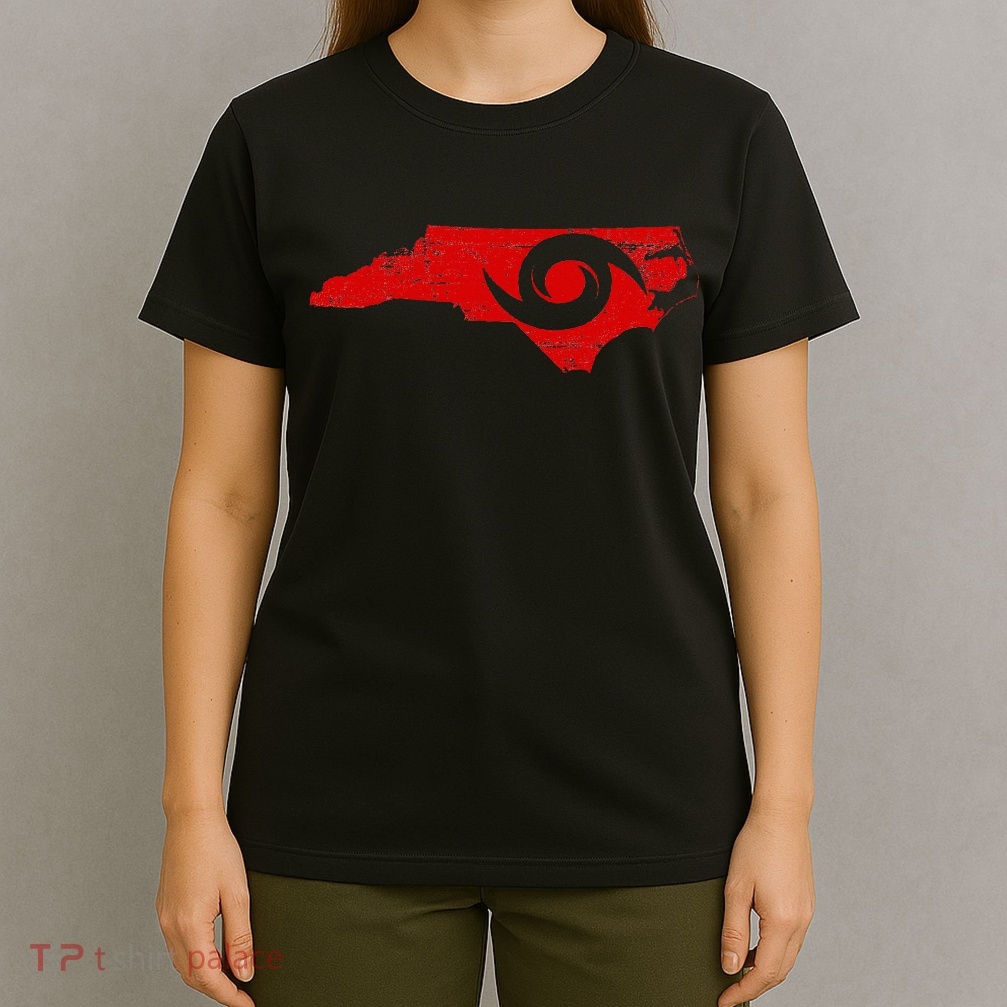 Red North Carolina Eye Of The Hurricane T-Shirt