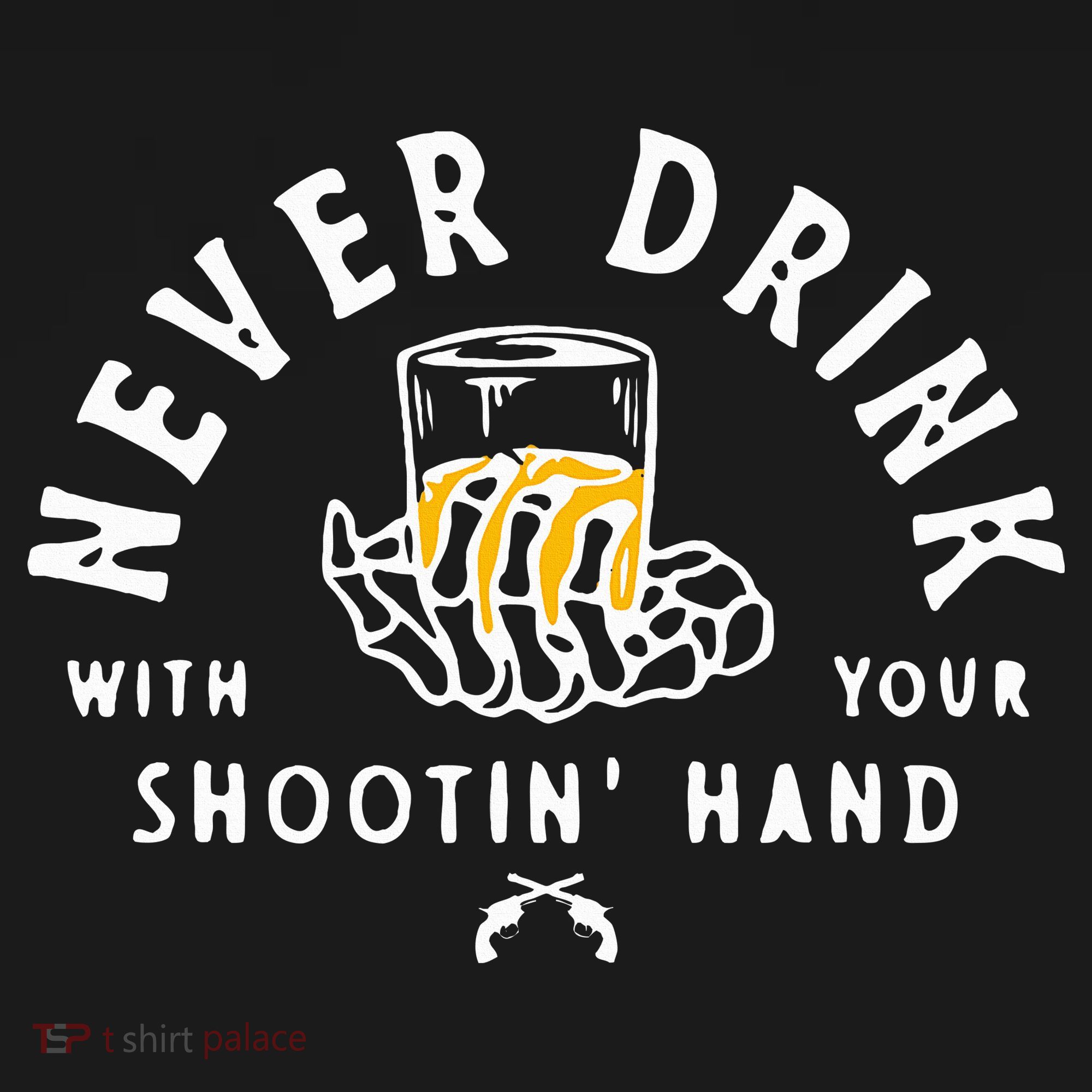 Retro Never Drink With Your Shooting Hand Cowboy Western Gun Baby Bodysuit