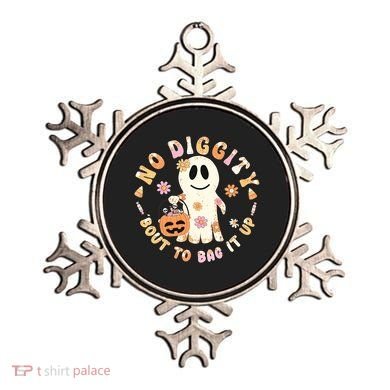 Retro No Diggity Bout To Bag It Up Cute Ghost Halloween Ornament