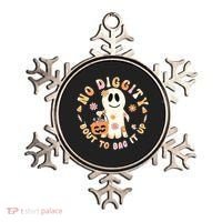 Retro No Diggity Bout To Bag It Up Cute Ghost Halloween Ornament thumb 0
