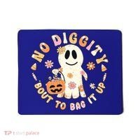 Retro No Diggity Bout To Bag It Up Cute Ghost Halloween Mousepad thumb 0