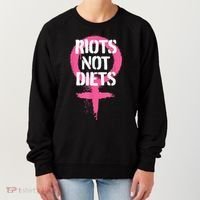 Riots Not Diets Feminist Punk Graphic Women's Sweatshirt thumb 0