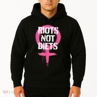 Riots Not Diets Feminist Punk Graphic Hoodie thumb 2
