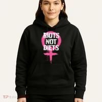 Riots Not Diets Feminist Punk Graphic Hoodie thumb 5