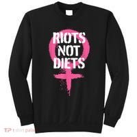 Riots Not Diets Feminist Punk Graphic Sweatshirt thumb 0