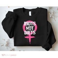 Riots Not Diets Feminist Punk Graphic Sweatshirt thumb 2