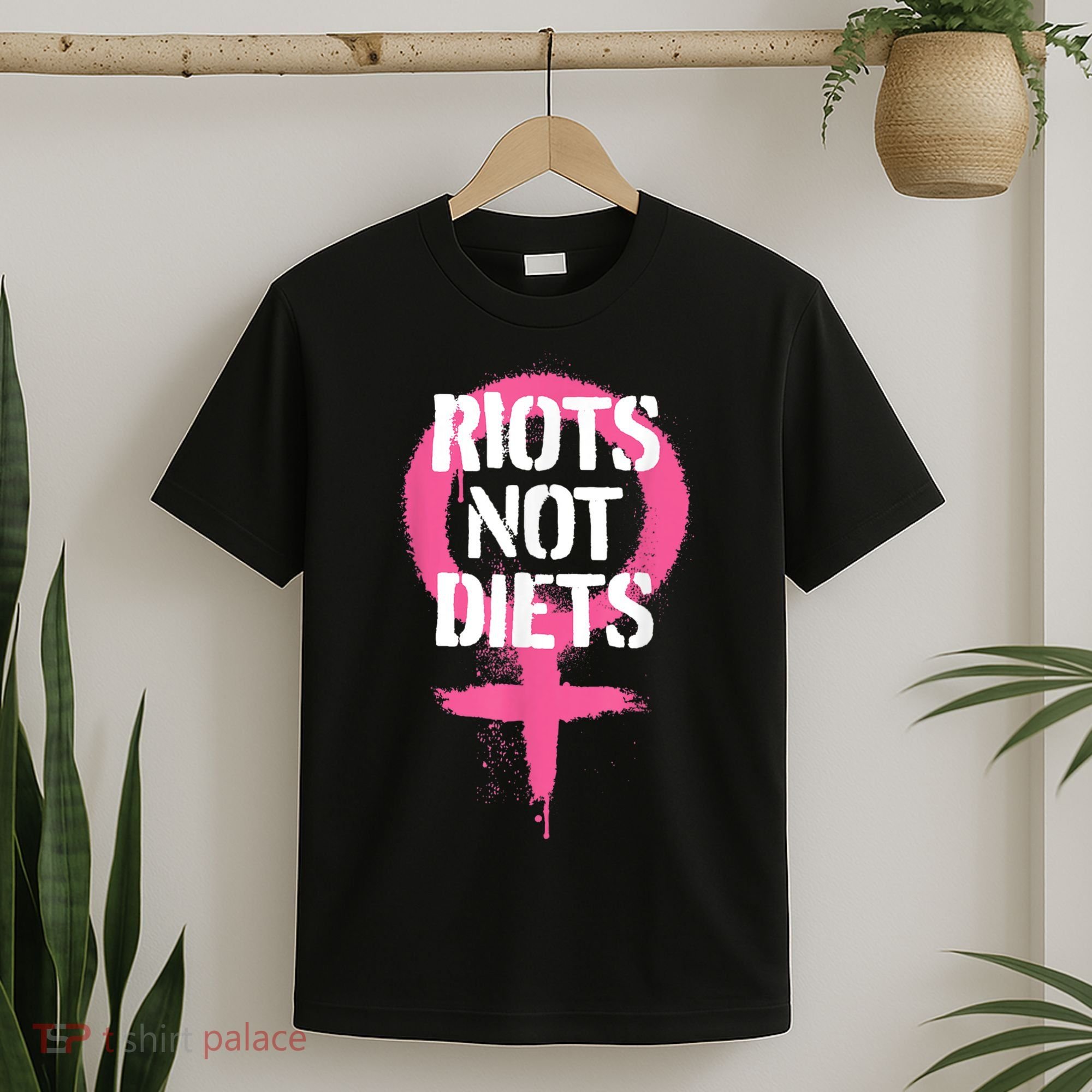 Riots Not Diets Feminist Punk Graphic T-Shirt
