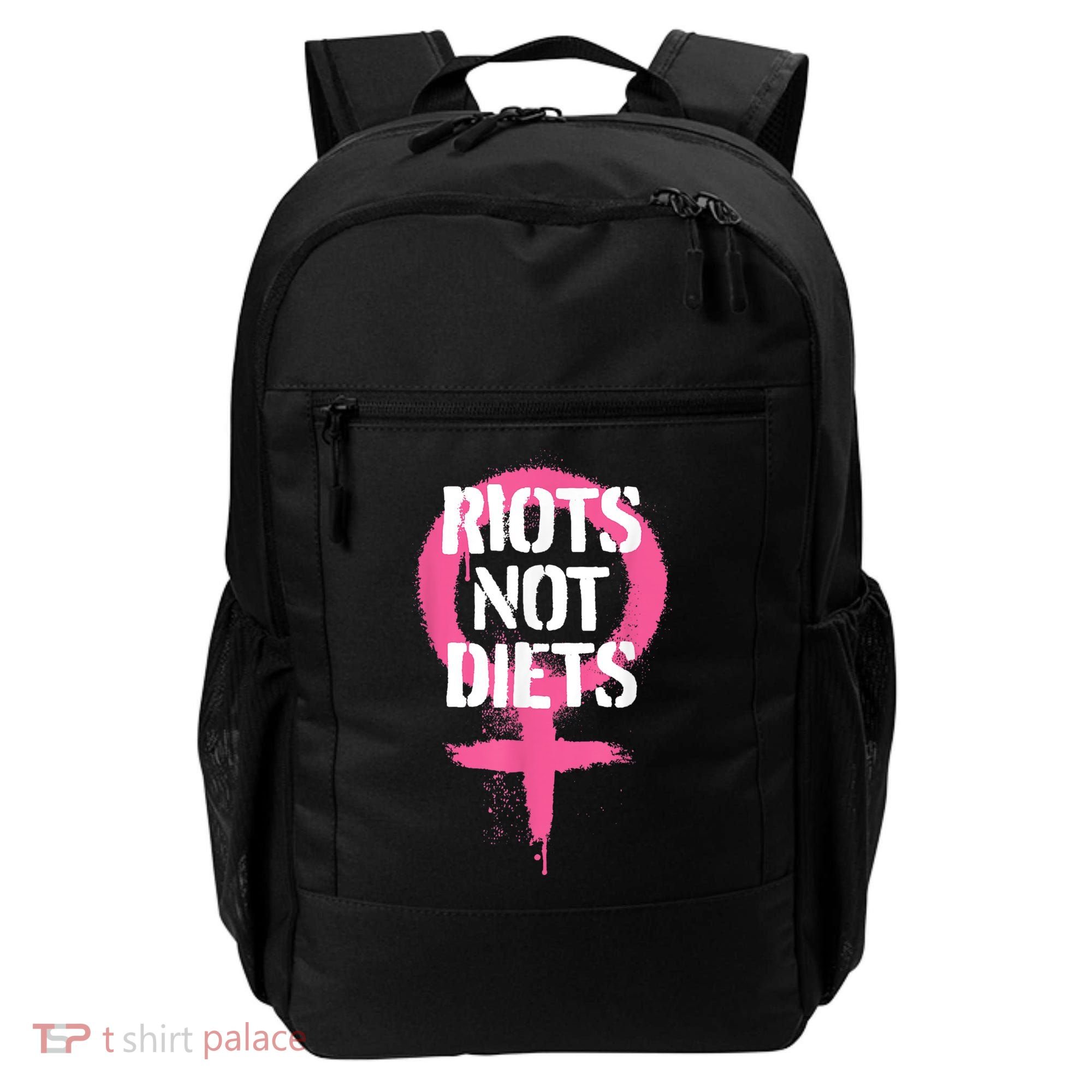 Riots Not Diets Feminist Punk Graphic Backpack