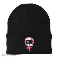 Riots Not Diets Feminist Punk Graphic Beanie thumb 0