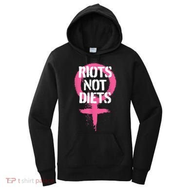 Riots Not Diets Feminist Punk Graphic Women's Hoodie