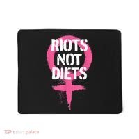 Riots Not Diets Feminist Punk Graphic Mousepad thumb 0