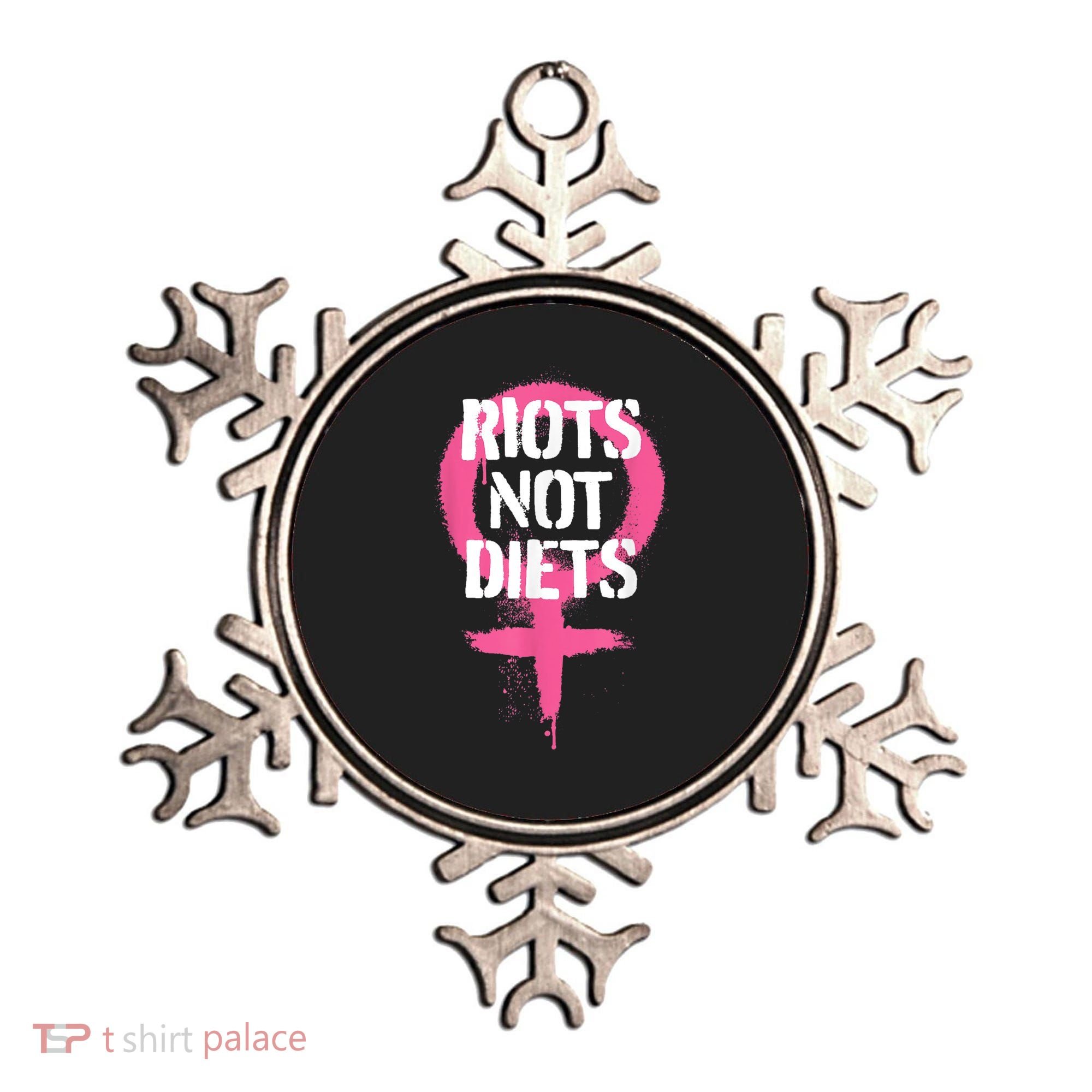 Riots Not Diets Feminist Punk Graphic Ornament