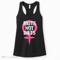 Riots Not Diets Feminist Punk Graphic Women's Tank Top thumb 0