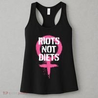Riots Not Diets Feminist Punk Graphic Women's Tank Top thumb 3
