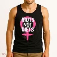 Riots Not Diets Feminist Punk Graphic Tank Top thumb 3