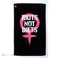 Riots Not Diets Feminist Punk Graphic Golf Towel thumb 0