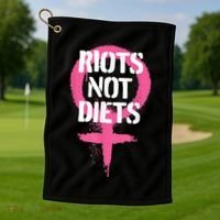 Riots Not Diets Feminist Punk Graphic Golf Towel thumb 1