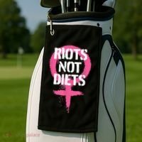 Riots Not Diets Feminist Punk Graphic Golf Towel thumb 2