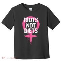 Riots Not Diets Feminist Punk Graphic Toddler T-Shirt thumb 0