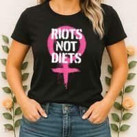 Riots Not Diets Feminist Punk Graphic Women's T-Shirt thumb 2