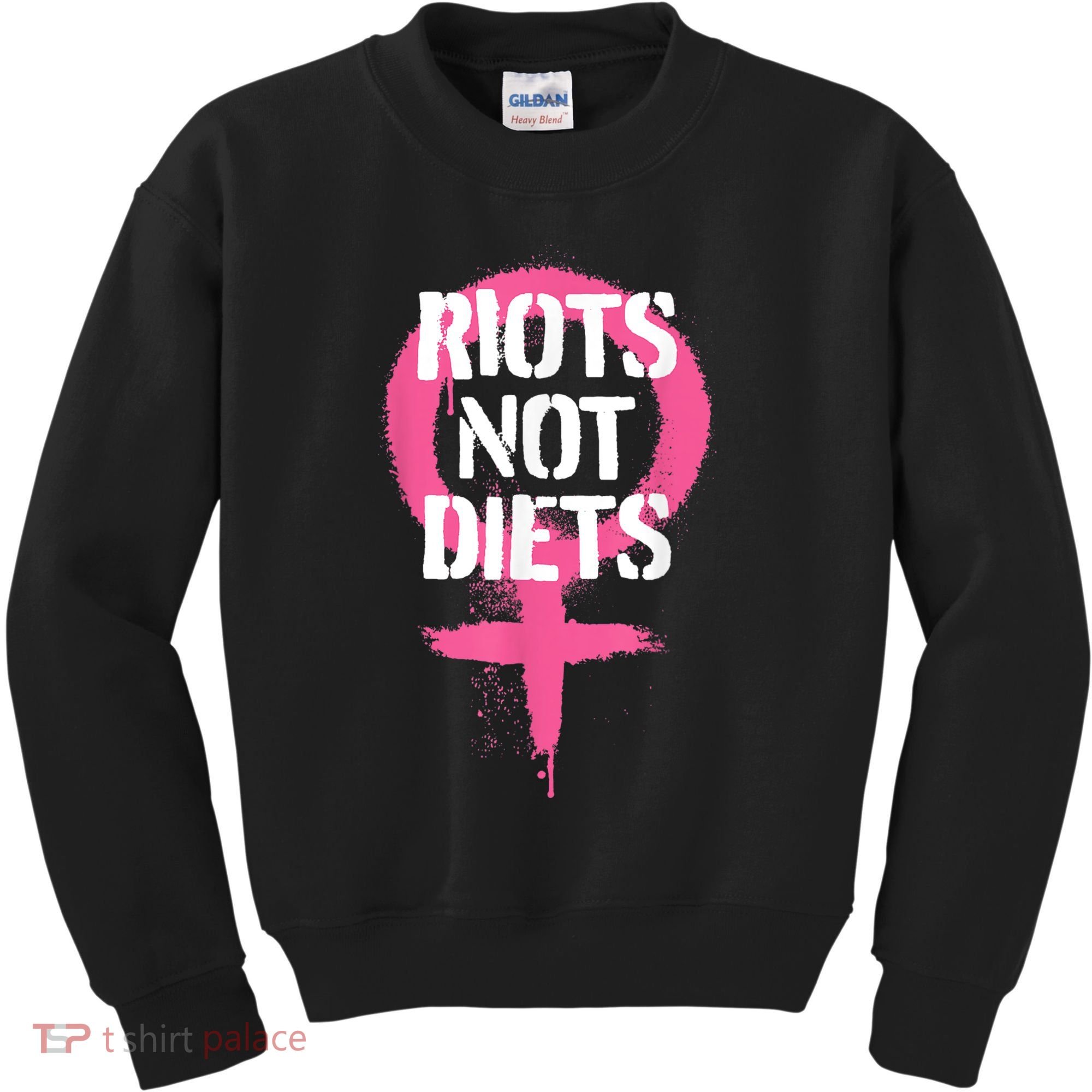 Riots Not Diets Feminist Punk Graphic Kids Sweatshirt