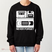 Retro Never Forget Cassette Floppy Disk Vhs Tape Women's Sweatshirt thumb 0
