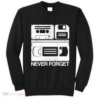 Retro Never Forget Cassette Floppy Disk Vhs Tape Sweatshirt thumb 0