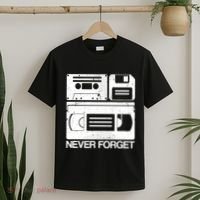 Retro Never Forget Cassette Floppy Disk Vhs Tape T-Shirt thumb 2