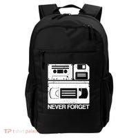 Retro Never Forget Cassette Floppy Disk Vhs Tape Backpack thumb 0