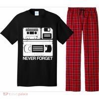 Retro Never Forget Cassette Floppy Disk Vhs Tape Pajama Set thumb 0