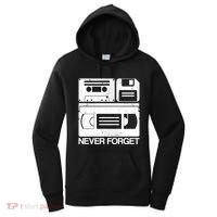 Retro Never Forget Cassette Floppy Disk Vhs Tape Women's Hoodie thumb 0