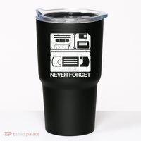Retro Never Forget Cassette Floppy Disk Vhs Tape Tumbler thumb 0