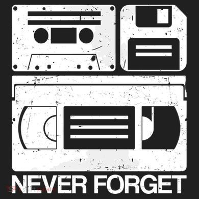 Retro Never Forget Cassette Floppy Disk Vhs Tape Women's Cooling Performance Crew T-Shirt