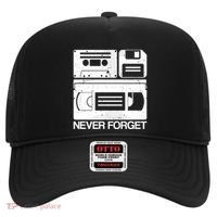 Retro Never Forget Cassette Floppy Disk Vhs Tape Hat thumb 0