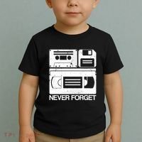 Retro Never Forget Cassette Floppy Disk Vhs Tape Toddler T-Shirt thumb 2