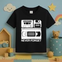 Retro Never Forget Cassette Floppy Disk Vhs Tape Toddler T-Shirt thumb 3