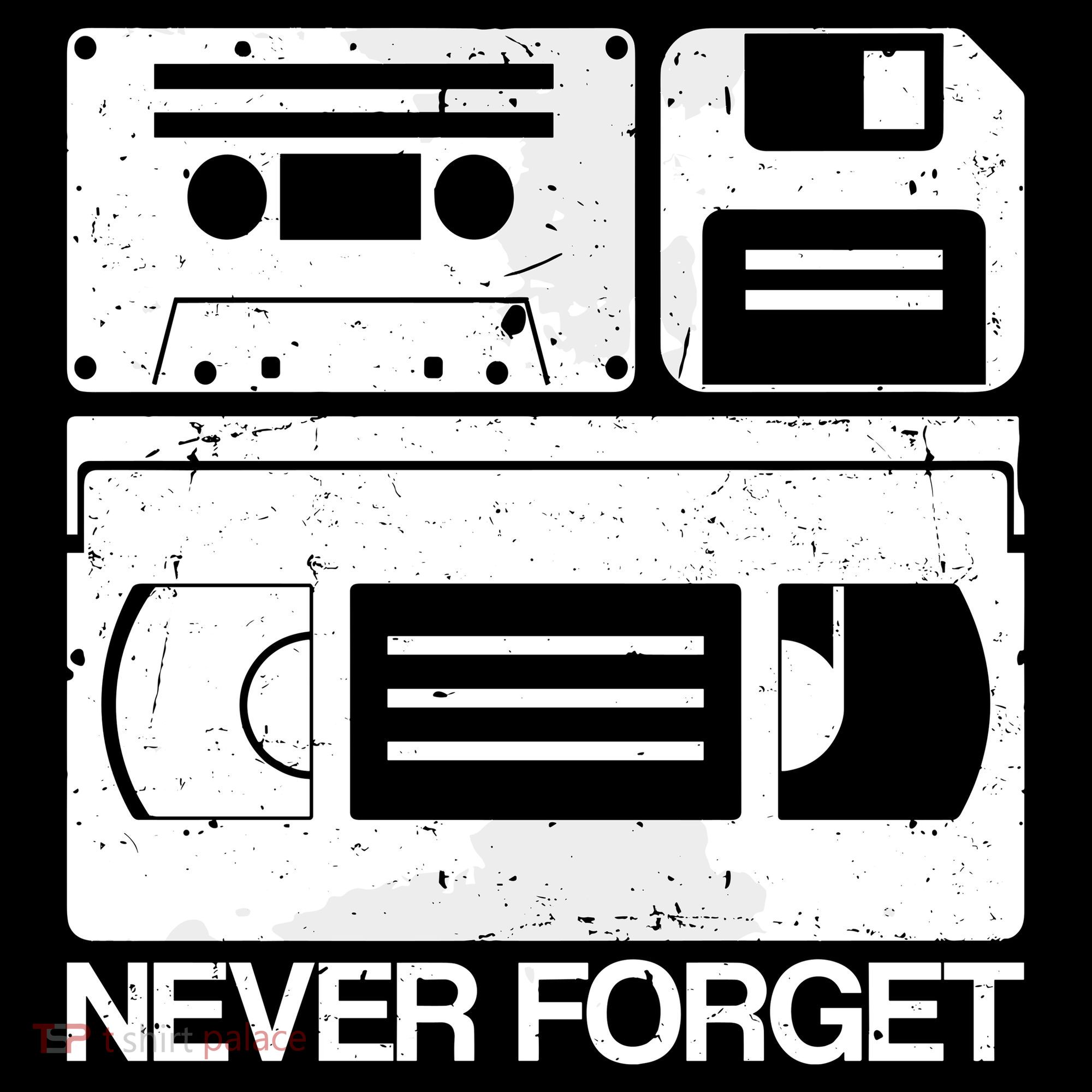 Retro Never Forget Cassette Floppy Disk Vhs Tape Kids Sweatshirt