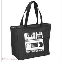 Retro Never Forget Cassette Floppy Disk Vhs Tape Tote Bag thumb 2