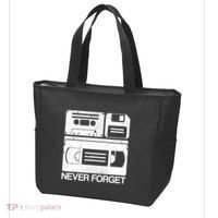 Retro Never Forget Cassette Floppy Disk Vhs Tape Tote Bag thumb 3