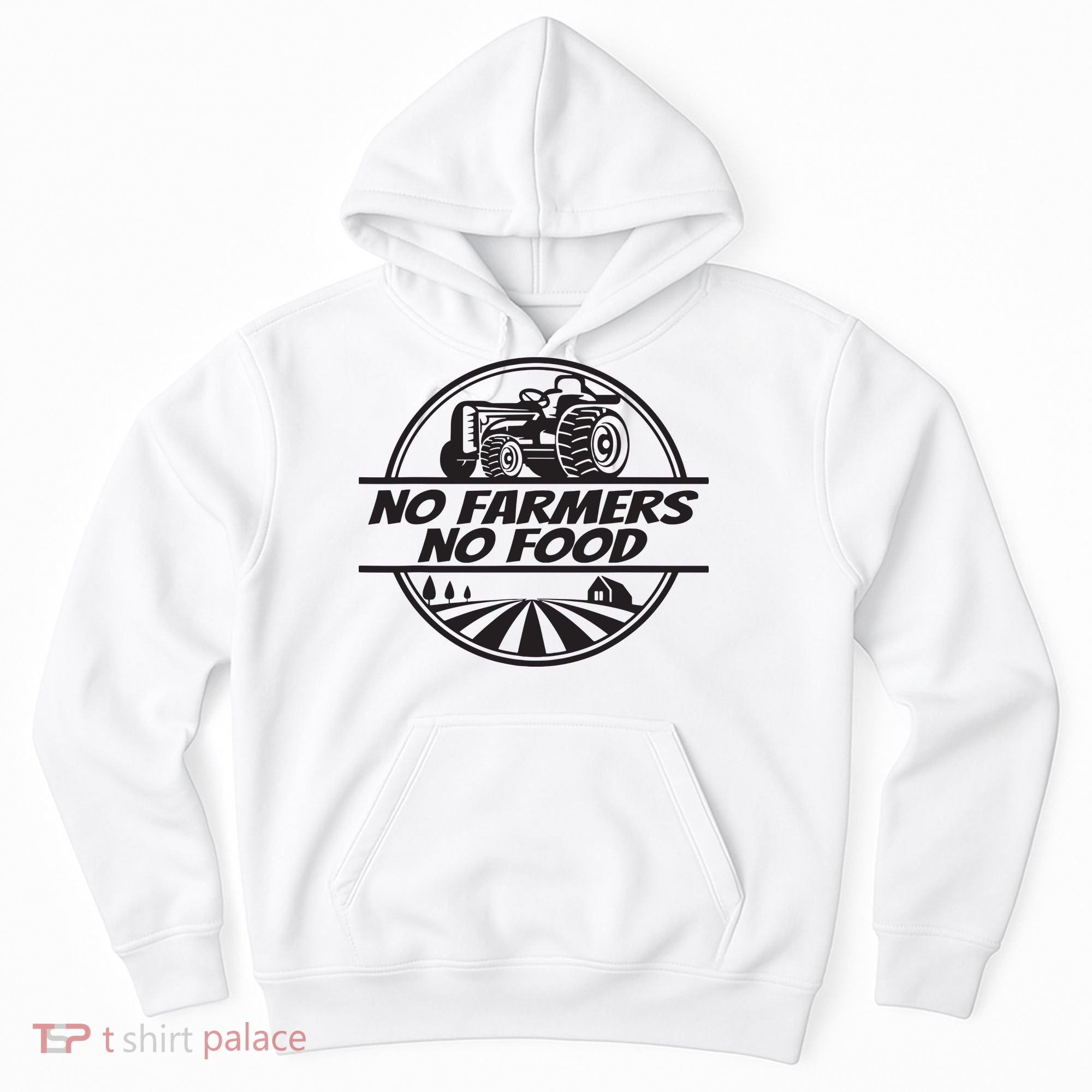 Retro No Farmers No Food Support Local Foods Farmer Hoodie