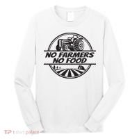 Retro No Farmers No Food Support Local Foods Farmer Long Sleeve Shirt thumb 0
