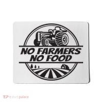 Retro No Farmers No Food Support Local Foods Farmer Mousepad thumb 0