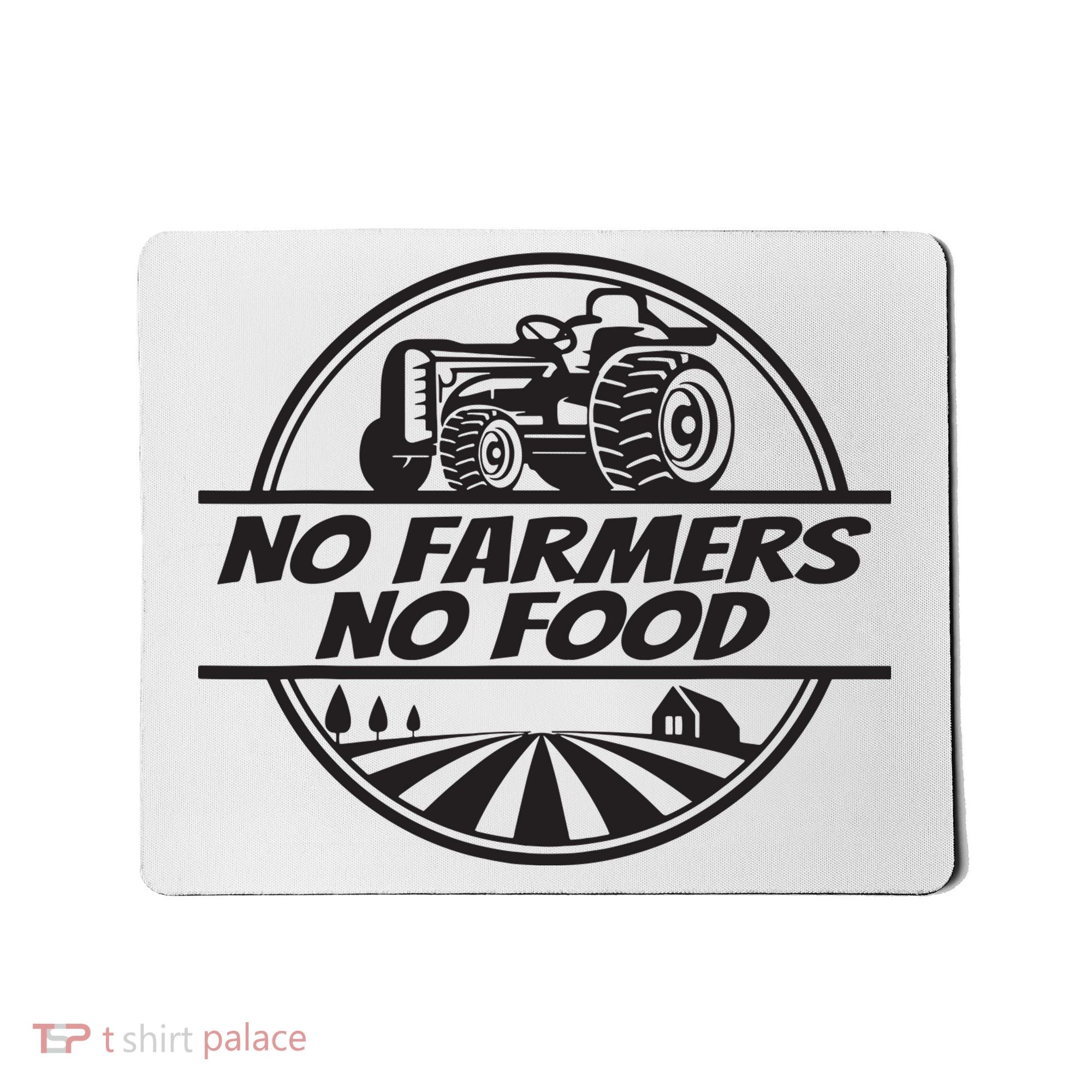 Retro No Farmers No Food Support Local Foods Farmer Mousepad