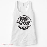 Retro No Farmers No Food Support Local Foods Farmer Women's Tank Top thumb 0