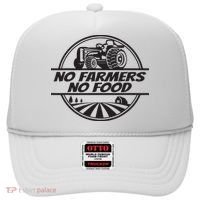 Retro No Farmers No Food Support Local Foods Farmer Hat thumb 0