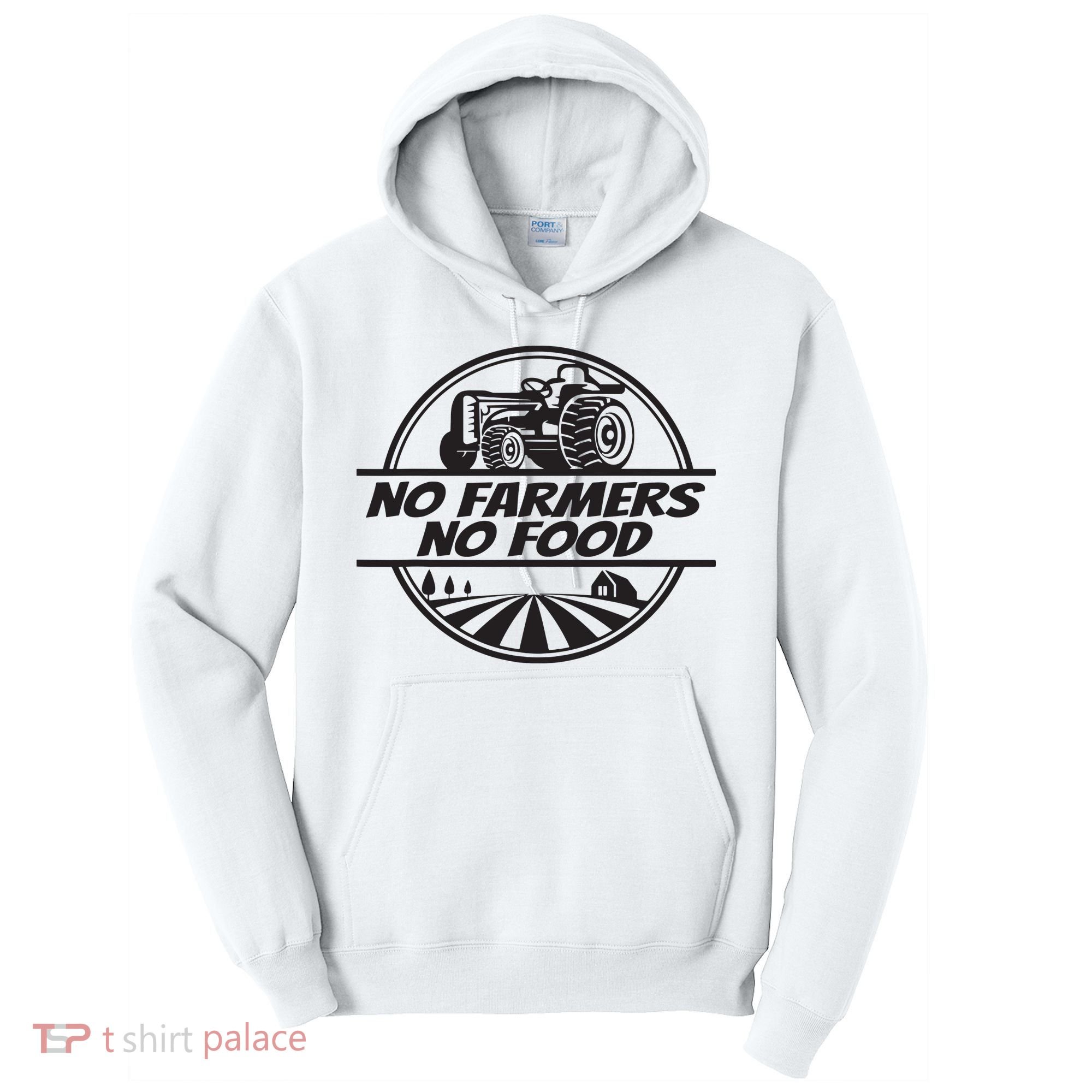 Retro No Farmers No Food Support Local Foods Farmer Tall Hoodie