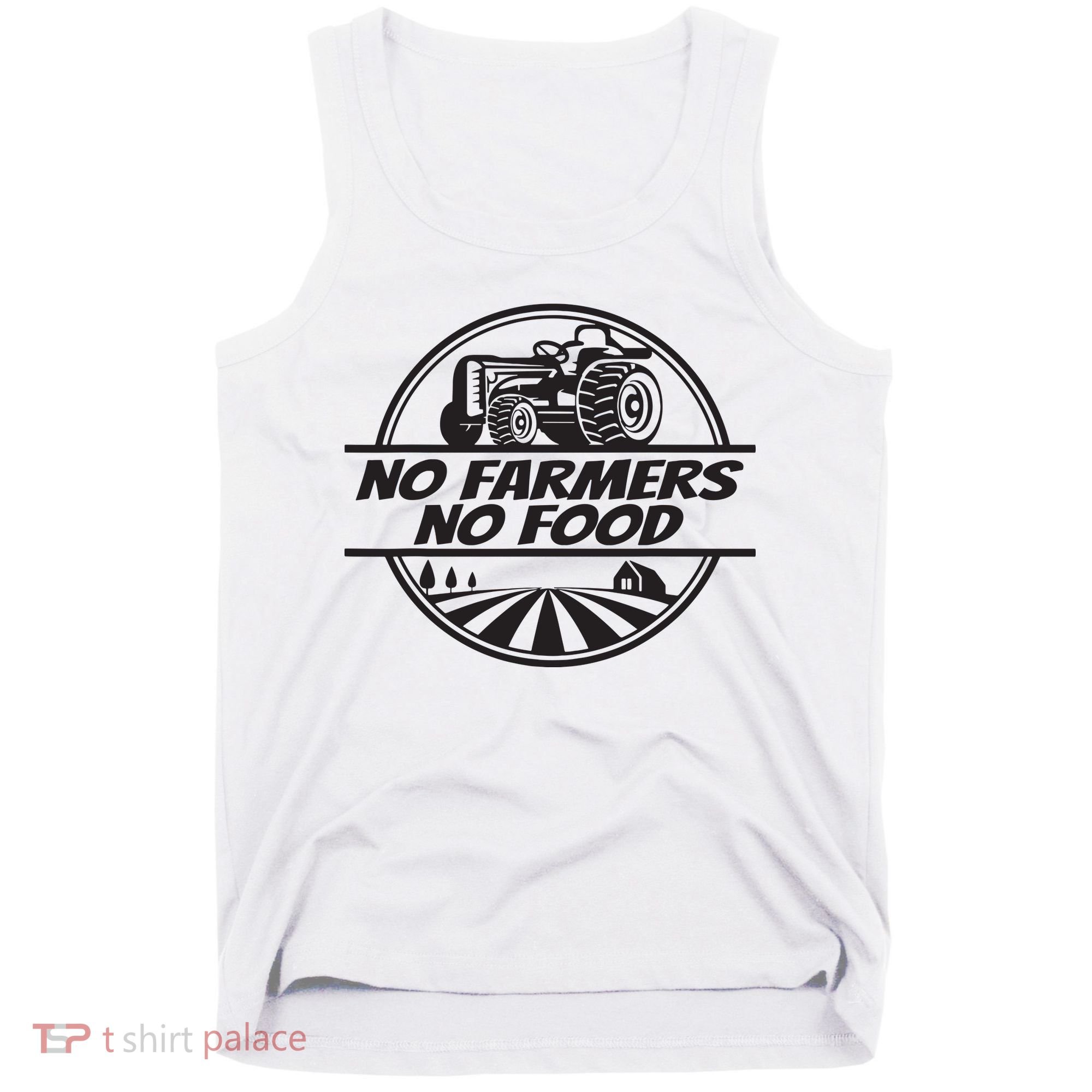 Retro No Farmers No Food Support Local Foods Farmer Tank Top