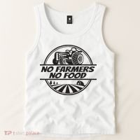 Retro No Farmers No Food Support Local Foods Farmer Tank Top thumb 2