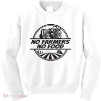 Retro No Farmers No Food Support Local Foods Farmer Kids Sweatshirt thumb 0